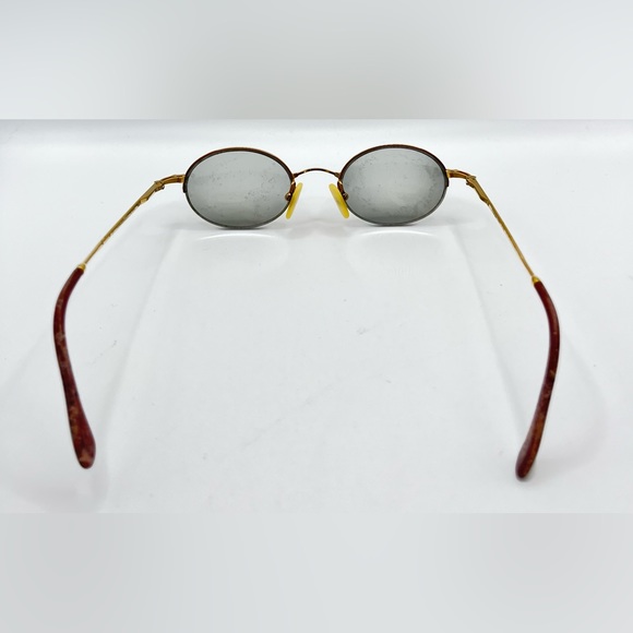Vintage Vuillet Vega Prestige 386 Gold Oval Half-Rim Sunglasses Frames Only - Picture 6 of 8